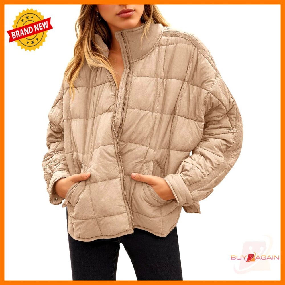 Oversized Lightweight Puffer Jacket Packable Fold… - image 1